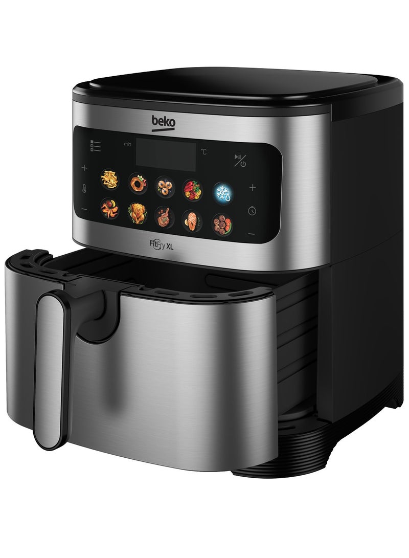 Beko Air Fryer, 6.8L Capacity, 10 Automatic Cooking Programs, Non-stick Coating, Indoor Kitchen Use 6.8 L 1875 W FRL5464X silver - Image 3