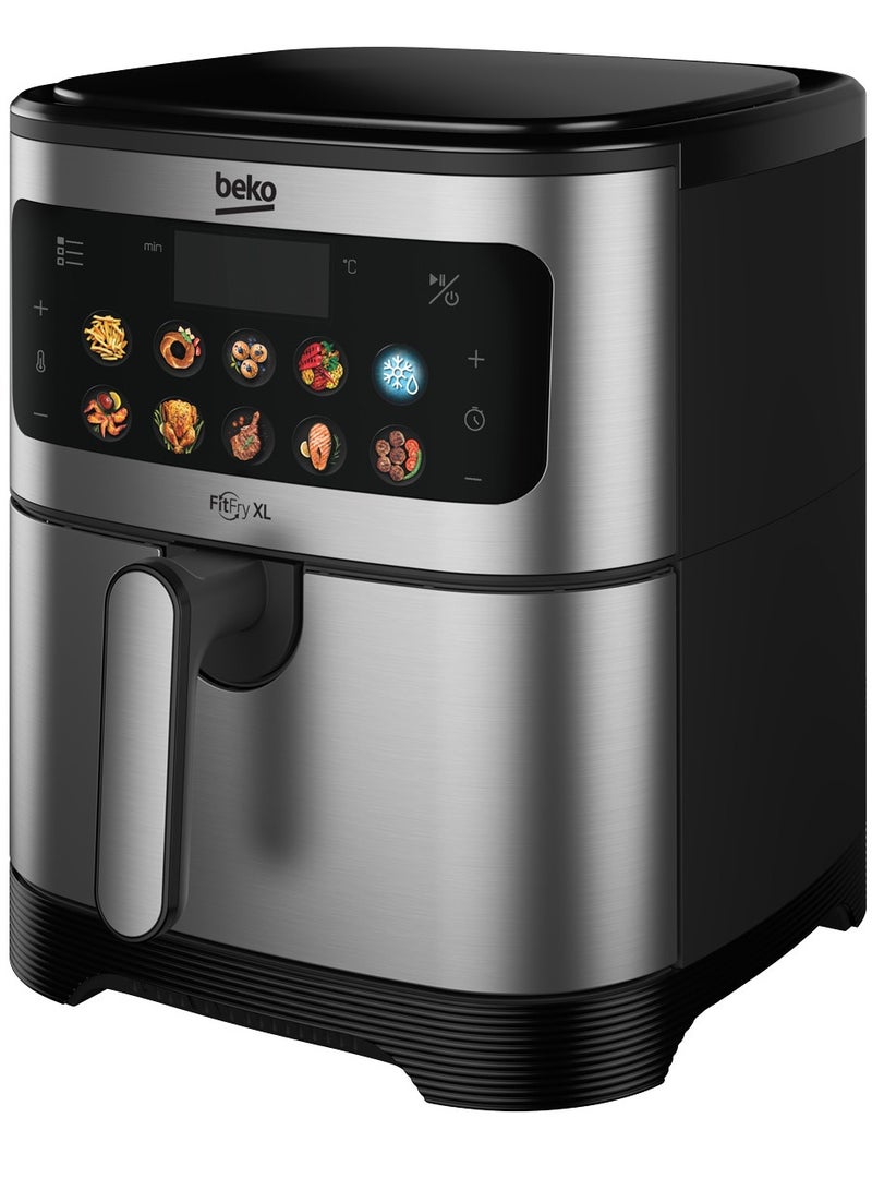 Beko Air Fryer, 6.8L Capacity, 10 Automatic Cooking Programs, Non-stick Coating, Indoor Kitchen Use 6.8 L 1875 W FRL5464X silver - Image 2