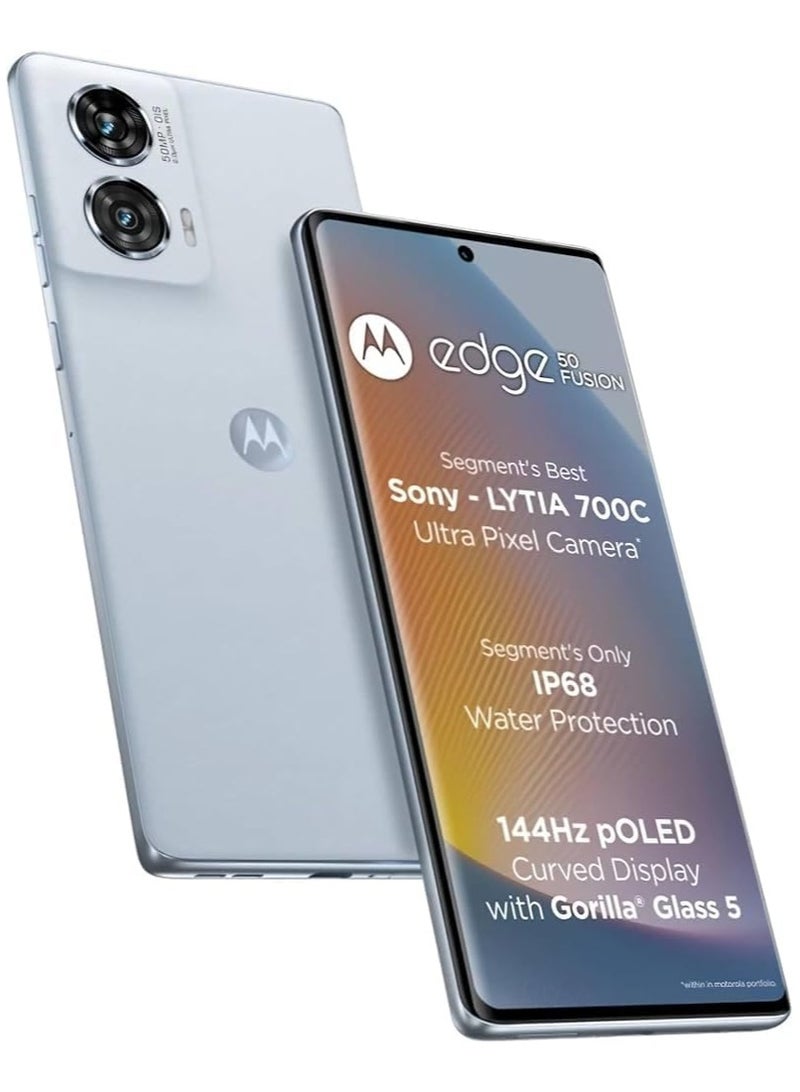 Motorola Edge 50 Fusion 5G Single+eSIM 8GB RAM 256GB ROM Marshmallow Blue - International Version - Image 1