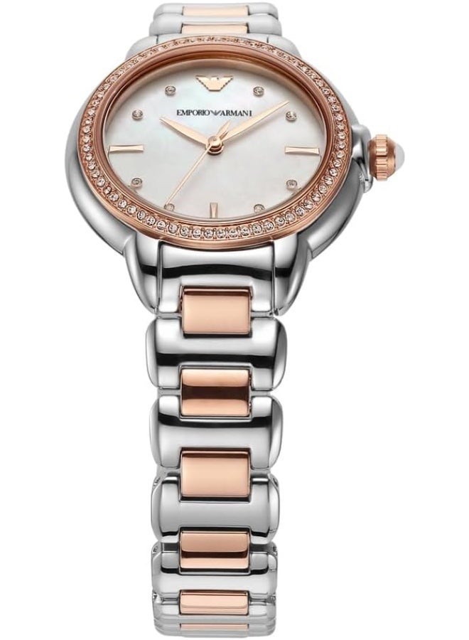 امبوريو ارماني ساعة يد من الفولاذ المقاوم للصدأ بتصميم مزدوج اللون AR11569 - Image 4