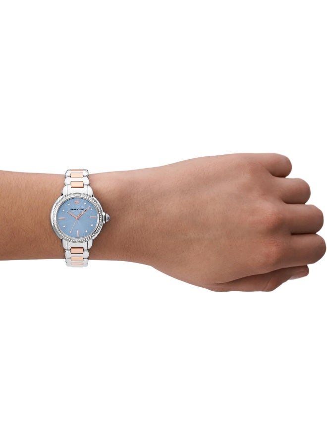 امبوريو ارماني Women's Two-Tone Stainless Steel Bracelet Watch - Image 5