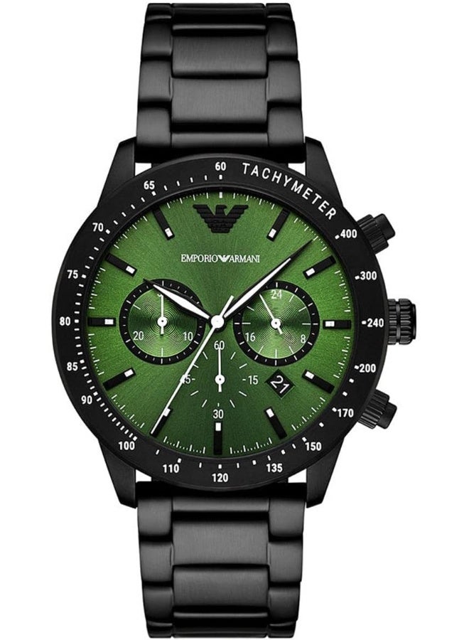 EMPORIO ARMANI Men's AR11472 Black Stainless Steel Chronograph Watch - Image 1