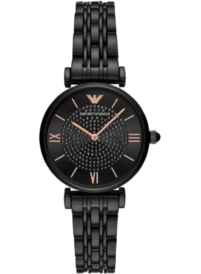 EMPORIO ARMANI Women's Black Stainless Steel Watch - Image 1