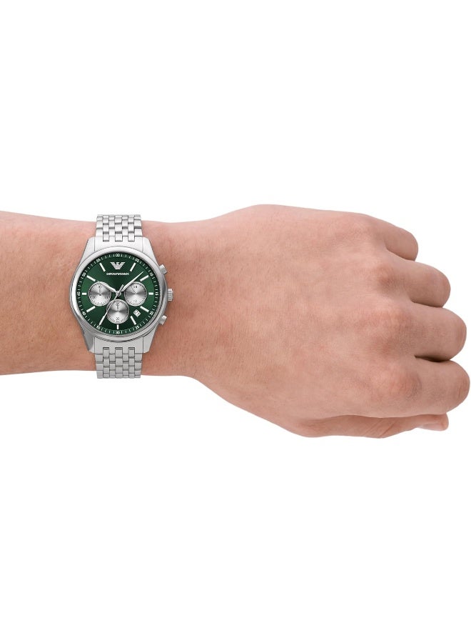 EMPORIO ARMANI Men's Chronograph Watch with Green Dial - Image 5