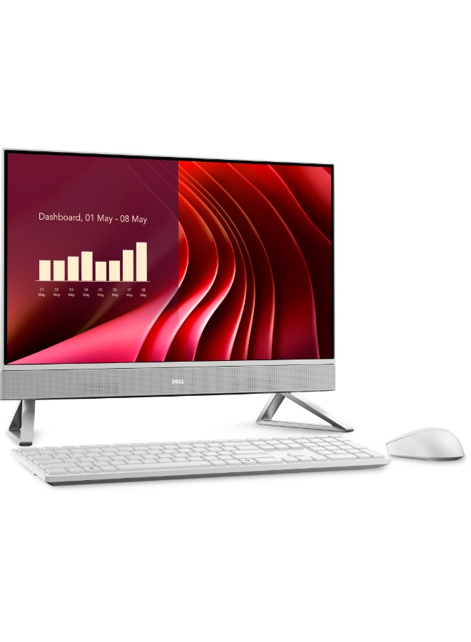 ديل All-in-One With 23 Inch Full HD (1920X1080) Display,Core 7-150U Processor/16GB RAM DDR5/1TB SSD/Intel Iris XE Graphics/Windows 11Pro/ English/Arabic White - Image 2