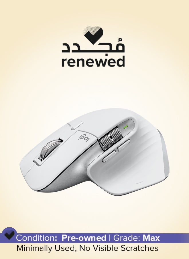 Logitech Renewed - MX Master 3S 910-006560 Wireless Performance Mouse - Pale Grey - Image 1