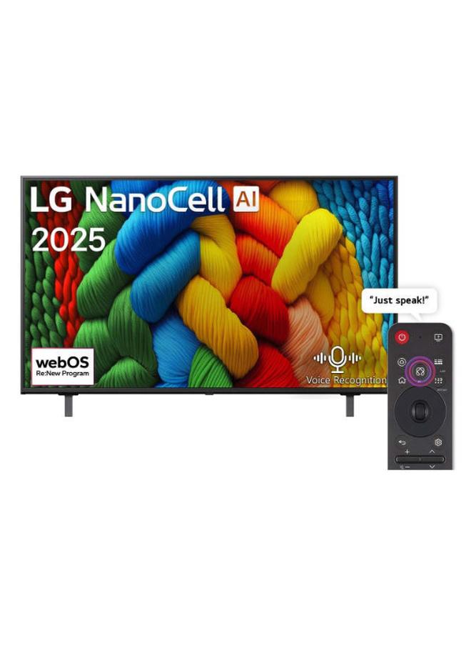 إل جي تلفاز LG 50" نانو سيل 4K ذكي جهاز تحكم سحري AI webOS25 (2025) - 50NANO80A6A - Image 1