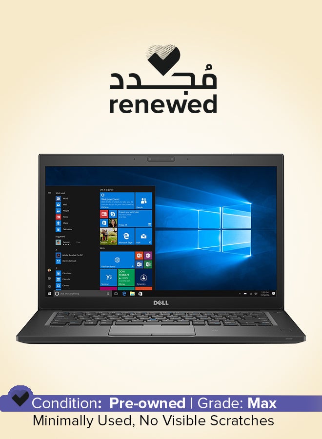 ديل مجدد - لابتوب لاتيتيود 7280 بشاشة 12.5 بوصة، مع معالج إنتل كور i7/الجيل السابع/ذاكرة RAM 8GB/قرص SSD سعة 256GB/رسومات إنتل HD 620/ويندوز 10 برو - Image 1