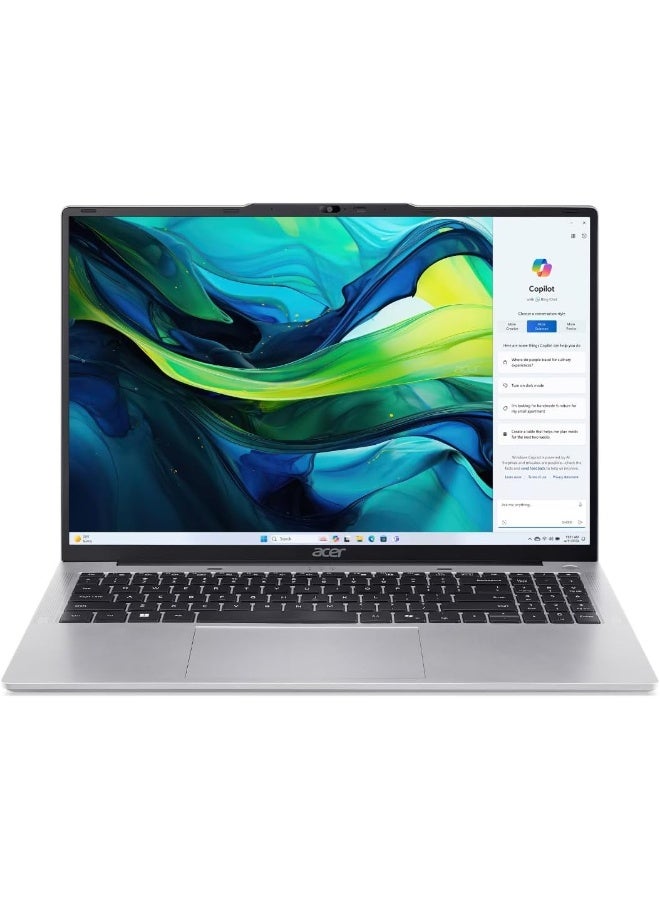 أيسر Aspire Lite 16 Laptop With 16-Inch WUXGA Display,Core i5-1334U Processor/16GB RAM/512GB SSD/Intel UHD Graphics/Windows 11 Pro English Silver - Image 1