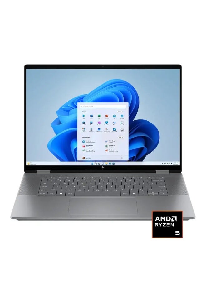 HP Omnibook X Flip Laptop With 16-Inch LED Display, AMD Ryzen 5 220 Processor/8GB RAM/512GB SSD/AMD Radeon 740M Graphics/Windows 11 Home English Meteor Silver - Image 1