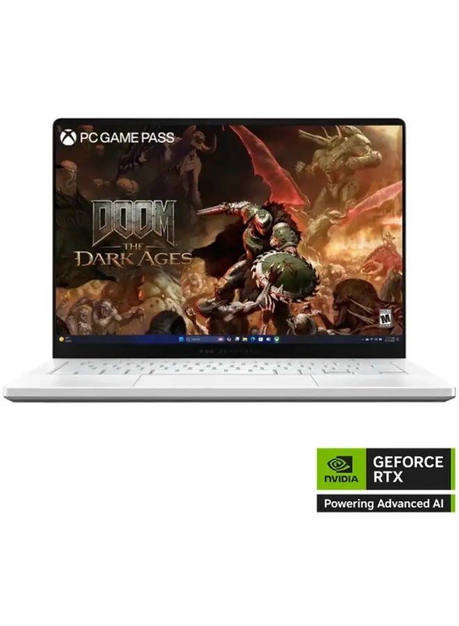 ASUS ROG Zephyrus G14 Laptop With 14-Inch OLED Display,AMD Ryzen 9 270 Processor/16GB RAM/1TB SSD/8GB GeForce RTX 5060 Graphics/Windows 11 Home English Platinum White - Image 1