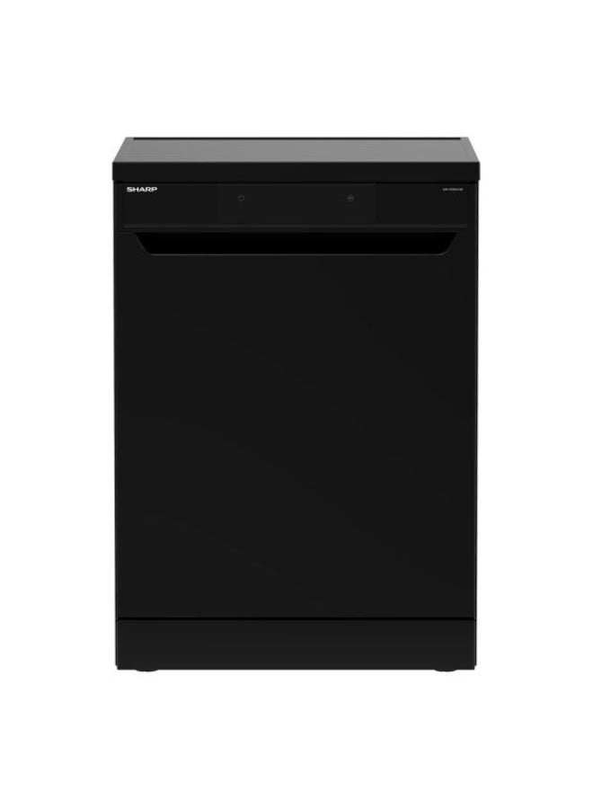 SHARP Dishwasher 14 Person 60 cm Inverter Digital 10 Programs - QW-V1014A-B Black - Image 1