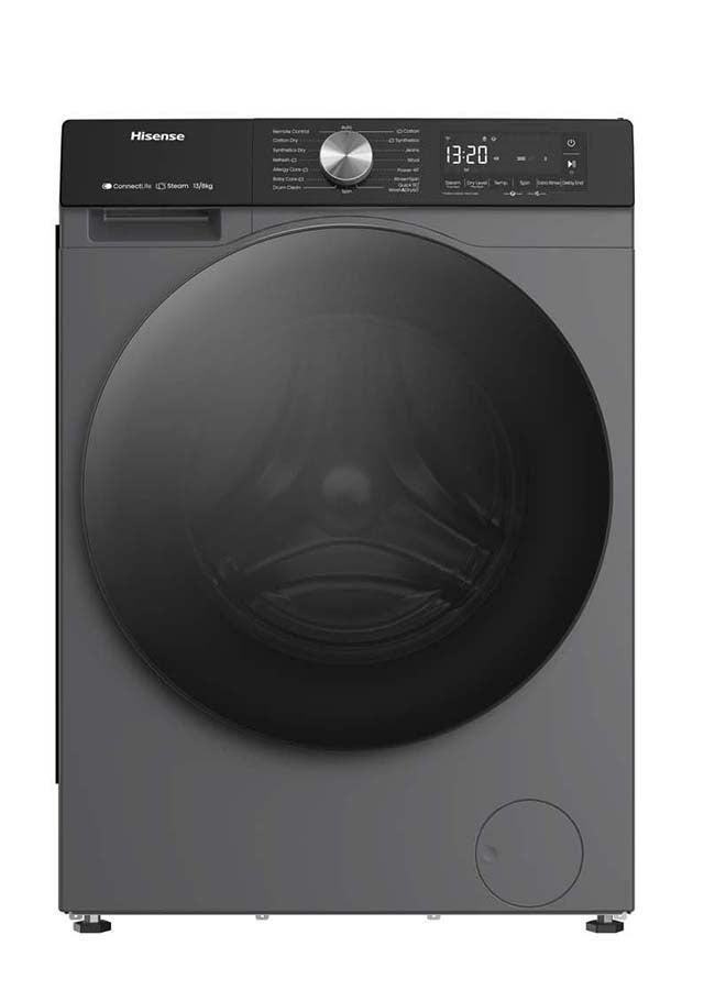 هايسنس Front Load Washer 8Kg / Dryer 5Kg Inverter Titanium Grey WD3S8043BT6 Titanium Gray - Image 1
