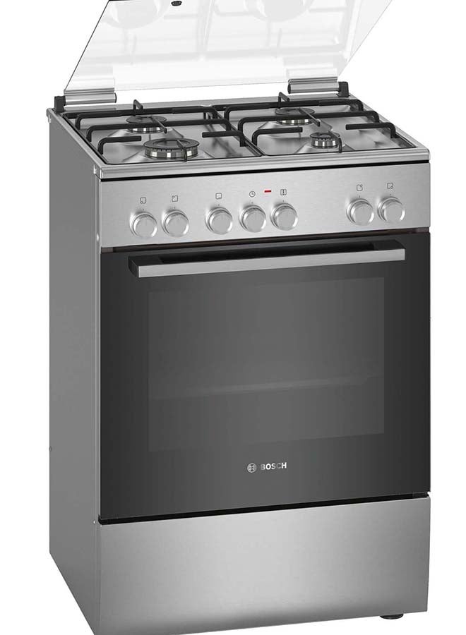 BOSCH Series 2 Gas Cooker 4 Burners Electric Oven Stainless steel HXA150D59M Stailess Steel - Image 1