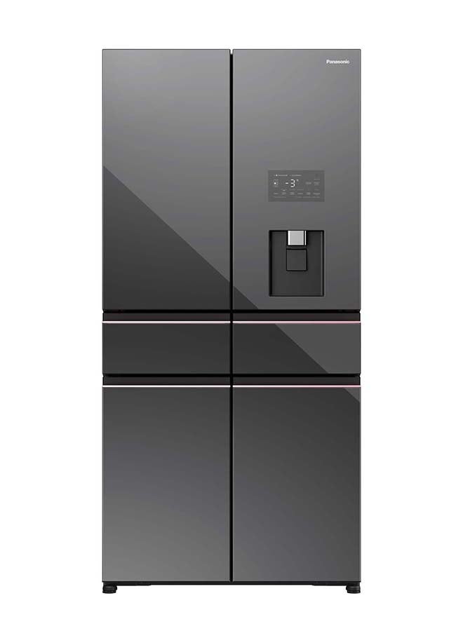 Panasonic Refrigerator 15.5Cu.ft Freezer 7.3Cu.ft, SidebySide, Multi Door, Dispenser, Black Mirror Glass NR-WY720ZMMK Black Mirror - Image 1