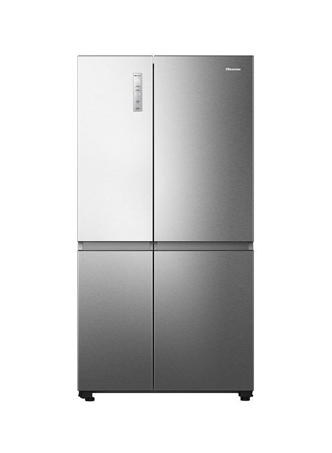 هايسنس Side by Side Refrigerator 14.7 Cu.Ft Freezer 7.8 Cu.Ft Inverter WiFi Silver RS3N668SAID silver - Image 1