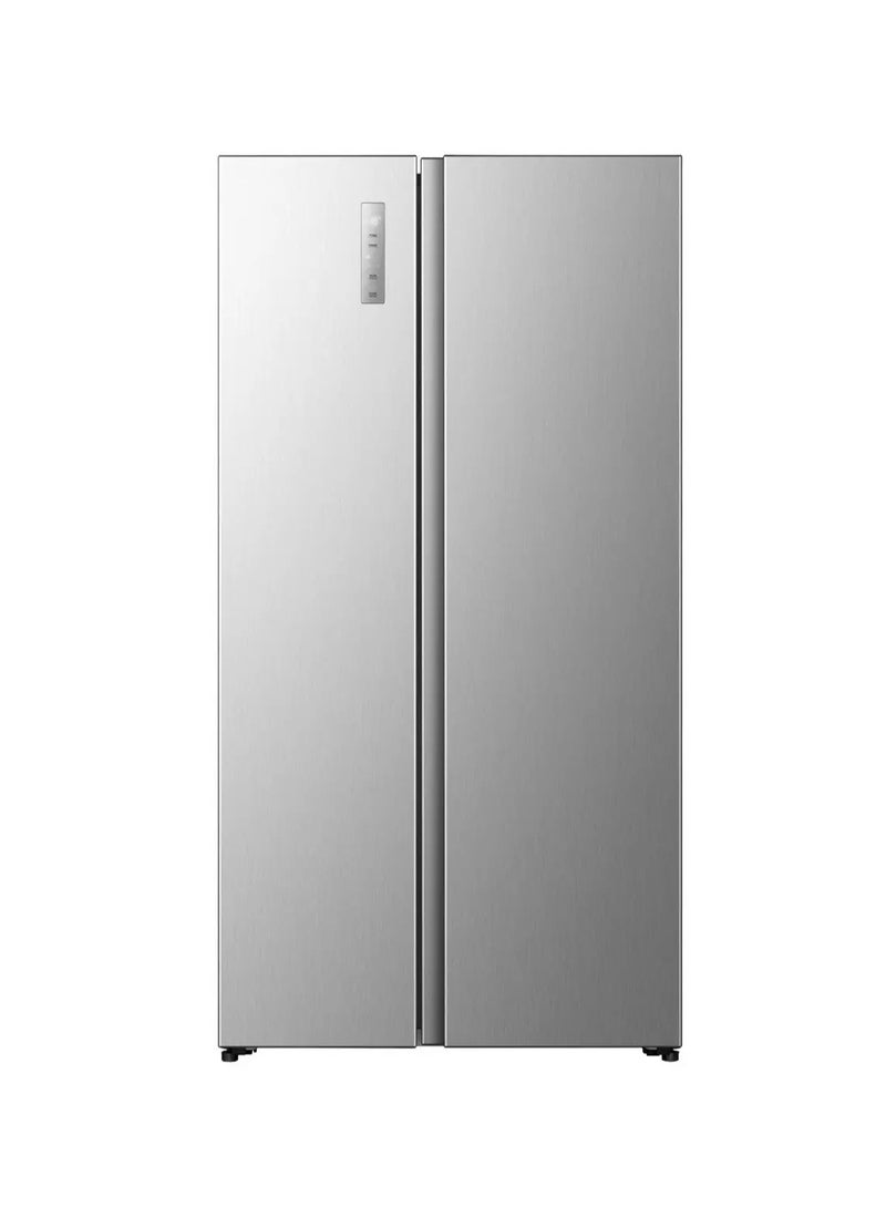 هايسنس Side by Side Refrigerator 12.2 Cu.Ft Freezer 6.6 Cu.Ft Inverter Silver RS3P558NAIC silver - Image 1