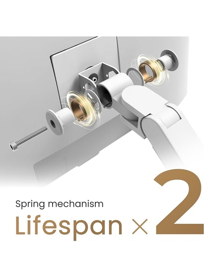 بين كيو ذراع شاشة BSH02 إيرغو - حامل شاشة بنابض غاز لشاشات تصل إلى 45 بوصة و 44 رطلاً، ثقيل الوزن، تركيب سريع، بدون انحناء، مشبك علوي وقاعدة جرومايت، لوحة تعزيز، توافق VESA 75x75 و 100x100 مم - Image 3