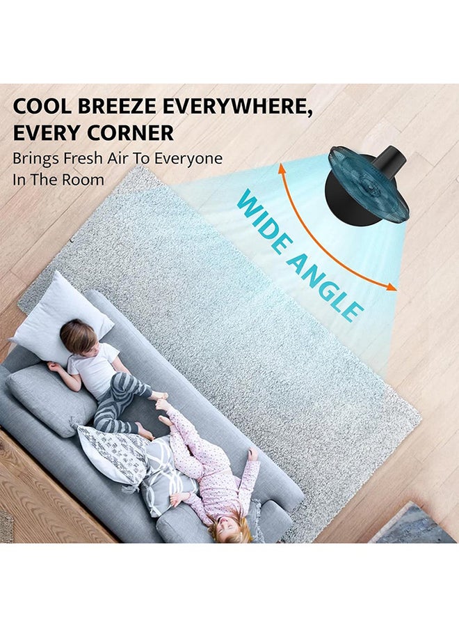 Krome 16" Pedestal Fan | High-Speed Copper Motor | 5-Blade Design for Powerful Airflow | 3 Speed Levels And 60-Min Timer | Adjustable Height And Easy Control Panel 70 W KR-PF 16WT Black - Image 5