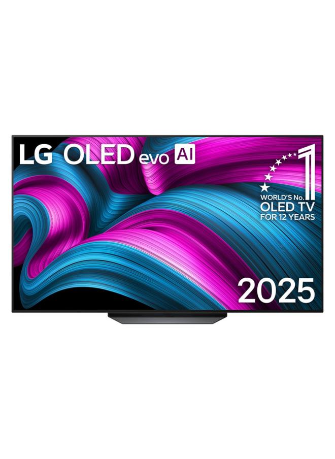 إل جي تلفاز LG OLED AI CS5 بحجم 55 بوصة، 4K، 144Hz، 0.1 مللي ثانية VRR، Dolby Vision/Dolby Atmos، تلفاز ذكي، جهاز تحكم سحري AI، معالج α9 AI 4K الجيل 8، WebOS25، سنة الطراز 2025، ضمان لمدة 2 سنة - - Image 1