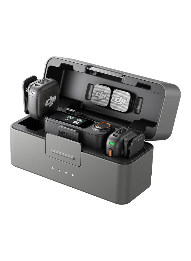 DJI Mic 3 (2 TX + 1 RX ) Charging Case Grey - Image 2