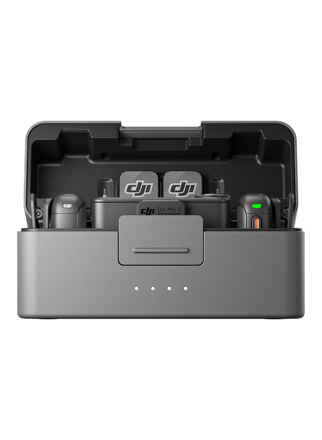 DJI Mic 3 (2 TX + 1 RX ) Charging Case Grey - Image 3