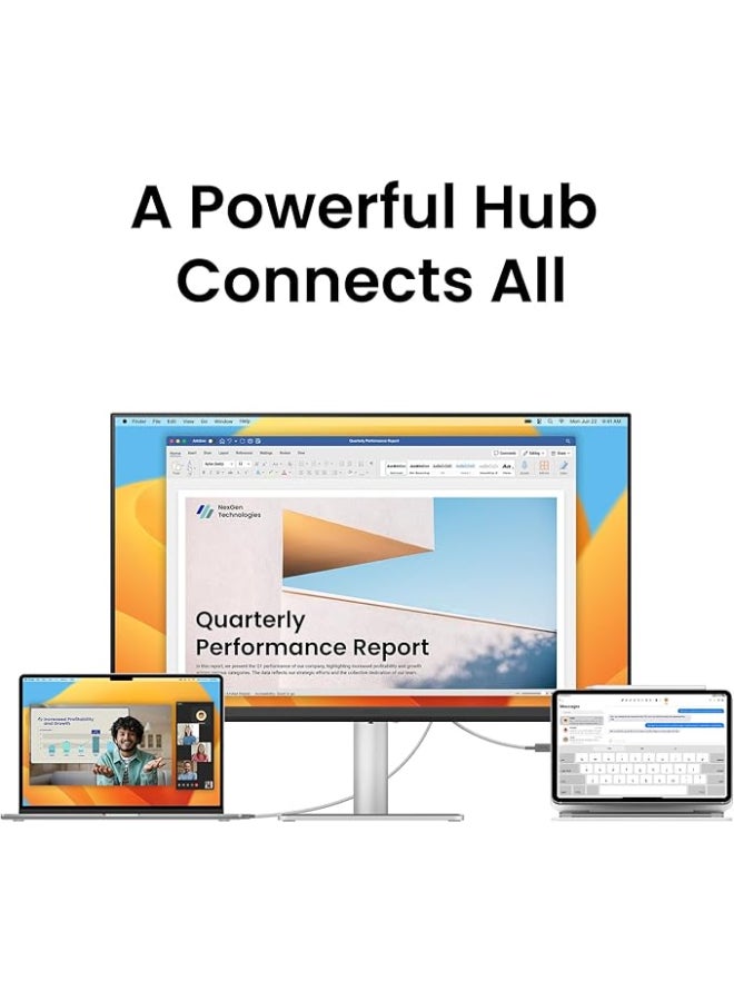 بين كيو شاشة MA320U 32 بوصة 4K لجهاز MacBook® Pro/Air، 3840x2160، مزدوجة USB-C، 90 واط توصيل الطاقة، مطابقة ألوان Mac، مركز USB، تحكم في السطوع والصوت على Mac، قاعدة قابلة للتعديل في الارتفاع والإمالة، نطاق ألوان P3، نسخة KSA - ضمان 3 سنوات - Image 3