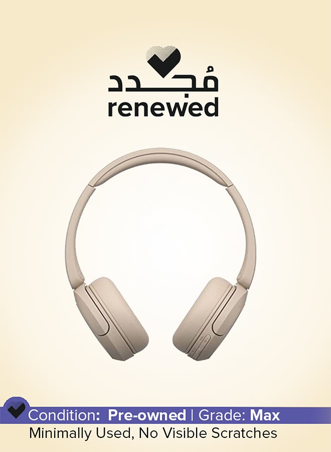 Sony Renewed - WH-CH520 Wireless Bluetooth On Ear With Mic For Phone Call beige - Image 1