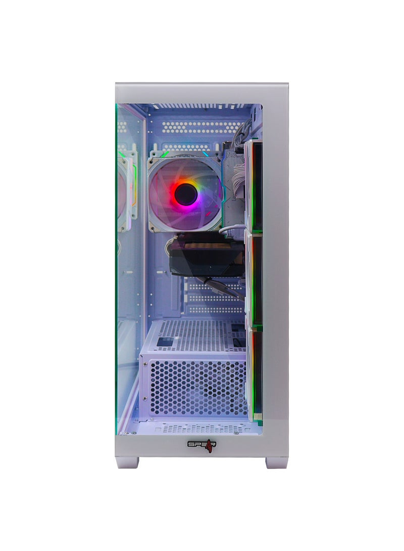 Spear Pc Gaming PC With Intel Core i5-14400F Processor/ RTX 5060 8GB Triple-Fan/32GB RAM DDR5/ 1TB NVMe SSD 3300MB/s, 600W PSU, ARGB ATX Case with 4 ARGB Fans & Remote Control, Windows 11 Pro White - Image 3
