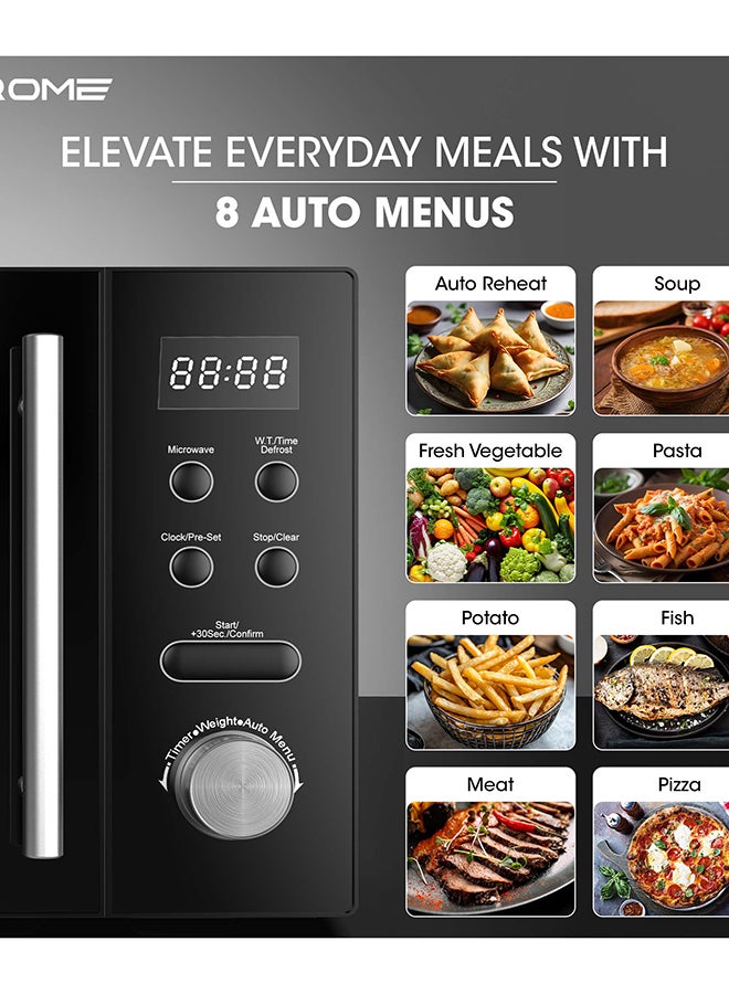 Krome Digital Microwave Oven, 20L Capacity, 700W Output, 5 Power Levels, 95-Minute Timer, Cooking End Signal, Grey Painted Cavity, 20 L 700 W KR-MW20DM black - Image 5