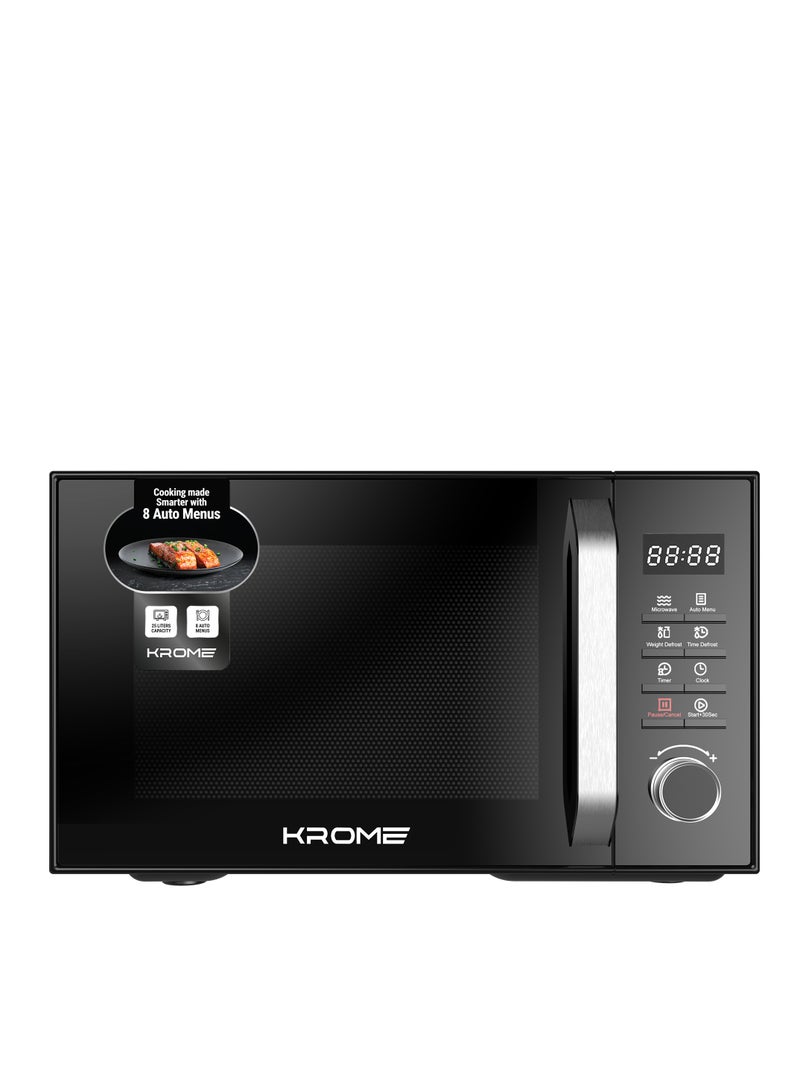 كروم KROME Microwave Oven, 25L Capacity, Digital Control, 900W Output, 5 Power Levels, 95-Minute Timer, 8 Auto Menus, Child Safety Lock, Grey Painted Cavity, Black Color | KR-MW25DM 25 L 900 W KR-MW25DM black - Image 2