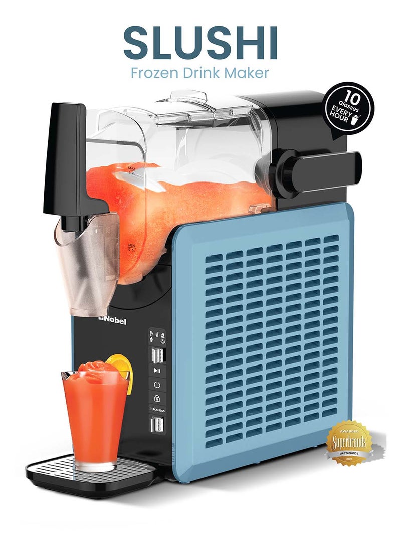 نوبل صانع المشروبات المجمدة سلاشي / سلاشي 2.6 لتر / آلة 5 في 1 للسلاشي، فريب، ميلك شيك، المشروبات الباردة | ضوضاء منخفضة، قفل للأطفال، أسطوانة قابلة للإزالة - Image 1