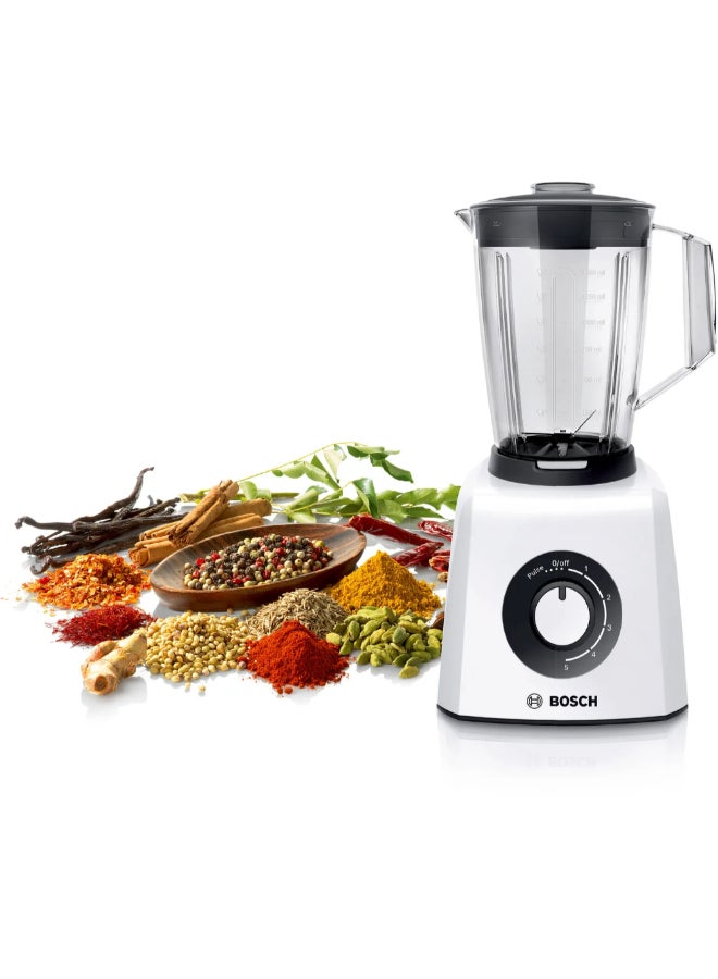 BOSCH 600W MightyMixx Pulse Function Jug Blender White 1.5 L JAHMMB33P5BGB 600 W JAHMMB33P5BGB white - Image 2