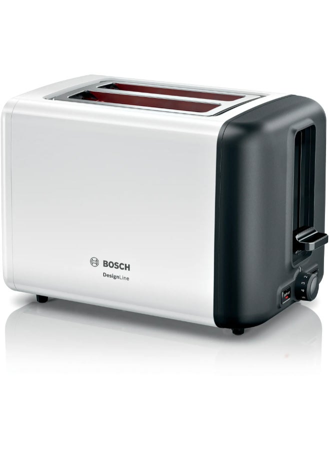 بوش محمصة 2 شريحة بتصميم 970 واط قابلة للتعديل في درجة الحرارة باللونين الأبيض والأسود 17 × 30 × 19.5 سم JAHTAT3P421GB - Image 1