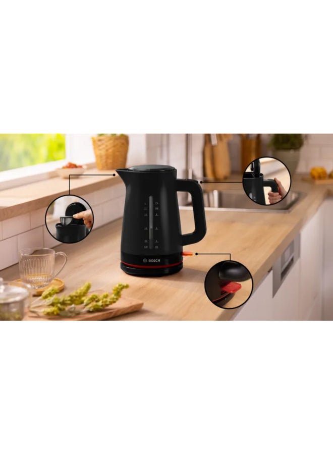 BOSCH 3000W MyMoment Dry Boil Protection Electric Kettle Black 1.7 L JAHTWK3M123GB 1.7 L 3000 W JAHTWK3M123GB black - Image 3