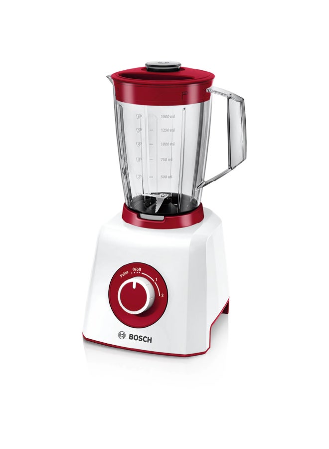 BOSCH 450W MightyMixx Multi-Functional 2-Speed Jug Blender White and Red 20.1 x 17.9 x 38 cm JAHMMB12P4RGB 450 W JAHMMB12P4RGB White and Red - Image 2