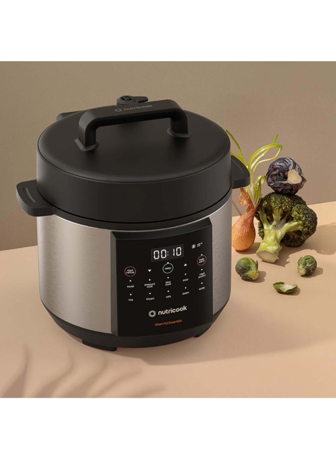 nutricook 900W Smart Pot Essentials Electric Cooker Black and Silver 4 Liter NC-SP150 4 L 900 W NC-SP150 Black and Silver - Image 3