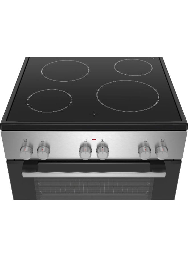 بوش Series 2 Free-Standing Electric Cooker Silver and Black 66 L JAH164BHKL060070M 66 L 9700 W JAH164BHKL060070M Silver and Black - Image 2
