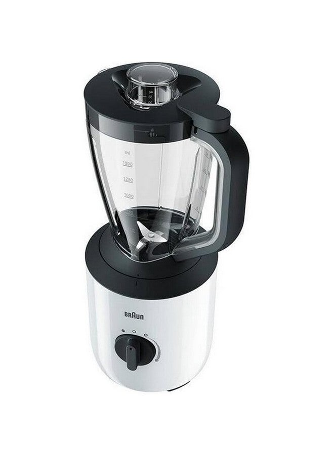 BRAUN 800W PowerBlend 3 Jug Blender with Mill White and Black 2 L BRJB3123WH 800 W BRJB3123WH White and Black - Image 2