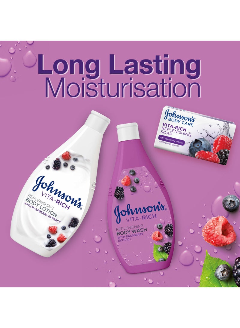 Johnson's Vita-Rich Replenishing Body Wash With Raspberry Extract 400ml - Image 2