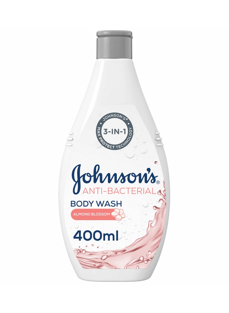Johnson's Almond Blossom Anti-Bacterial Body Wash 400ml - Image 1