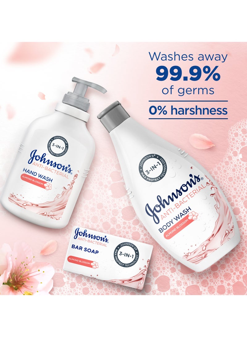 Johnson's Almond Blossom Anti-Bacterial Body Wash 400ml - Image 2