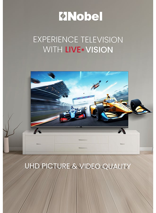 نوبل تلفاز جوجل 50 بوصة 4K UHD من نوبل، صوت دولبي وتحكم صوتي، أندرويد 14، تلفاز ذكي، نتفليكس يوتيوب برايم، اتصال واي فاي وبلوتوث – UHD50G - Image 4
