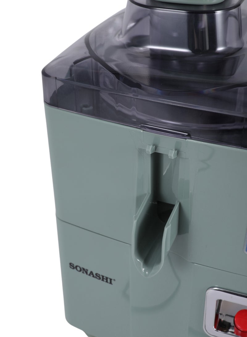 سوناشي 4 in 1 Juicer Blender – 650W, 2-Speed with Pulse, 1.8L Unbreakable Jar, Mincer & Grinder, Stainless Steel Grater, Easy-Clean, Overheat Protection, Safety Lock – AC220-240V, SJB-309 Green 1.8 L 650 W SJB-309 green - Image 5