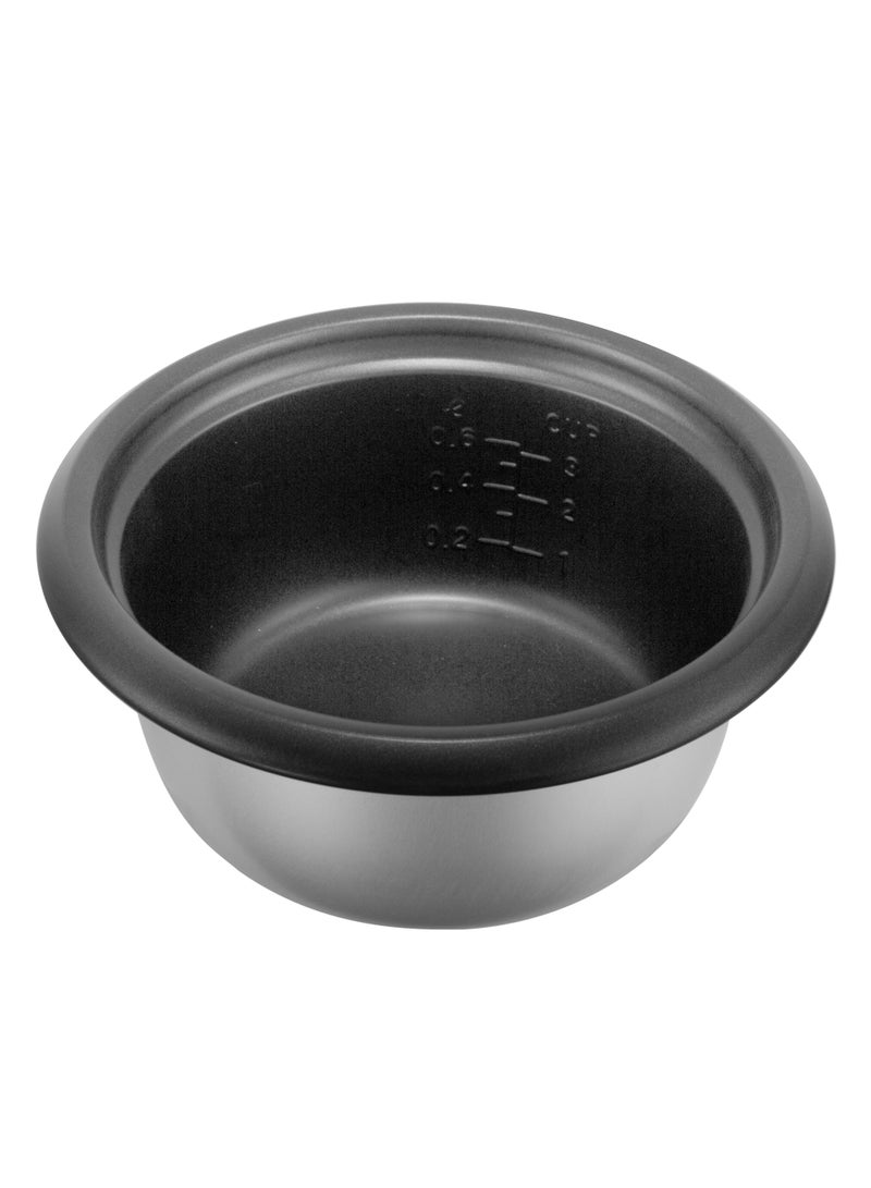 SONASHI 0.6L Drum Rice Cooker with Non-Stick Inner Pot and Metal Housing – Auto Shut-Off, Keep Warm Function, Tempered Glass Lid, Steamer, Measuring Cup & Spoon, Steam Veggies in Less Time – 300W, 220-240V, SRC-306 Silver 0.6 L 300 W SRC-306 silver - Image 5