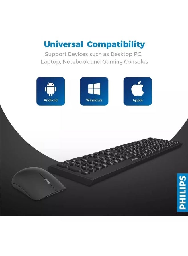 Philips C323 Wireless Keyboard Mouse Combo black - Image 2