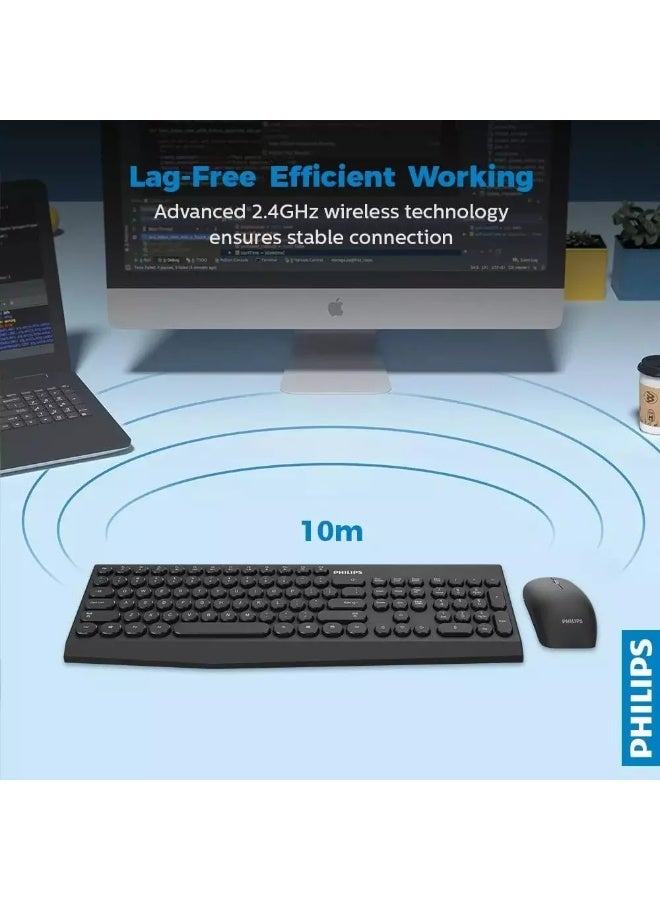 Philips C323 Wireless Keyboard Mouse Combo black - Image 3