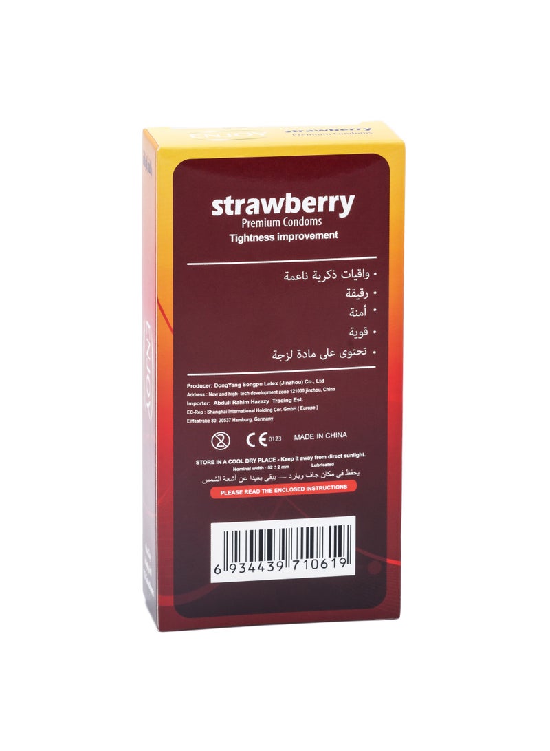 إنجوي واقيات ذكرية فاخرة بنكهة الفراولة 12 قطعة - Image 3