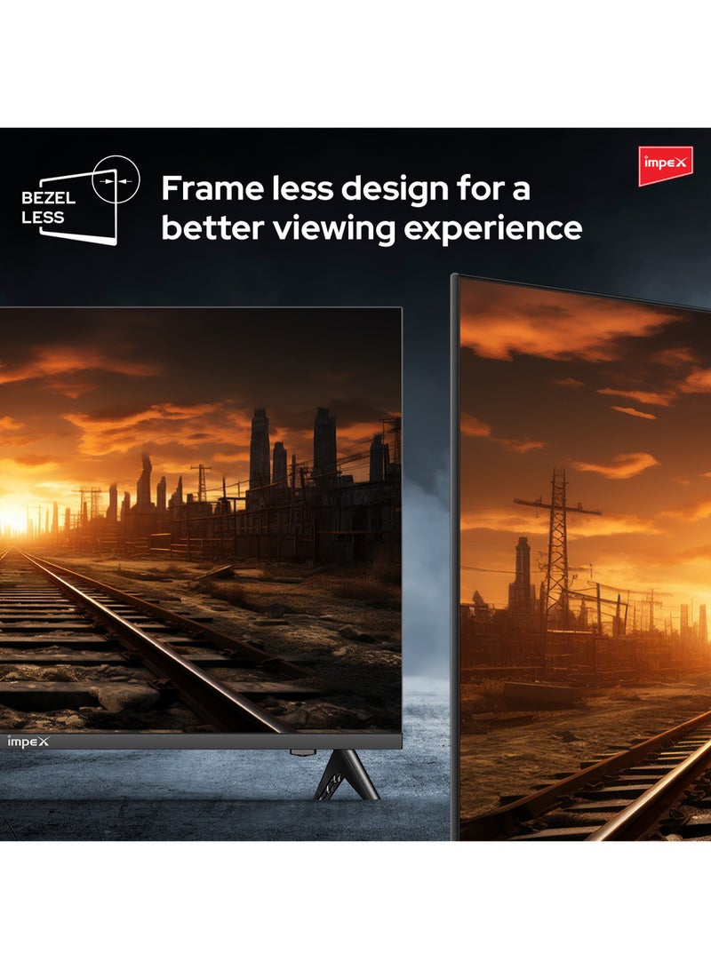 Impex 55-Inch 4K Ultra HD Smart LED TV | Android 15, Quad Core Television, 8GB Storage + 1.5GB RAM, Frameless Design, A+ Panel, WiFi/HDMI/USB, 178° Wide Viewing, Smart Energy Saving – 2 Year Warranty (Gloria 55 UHD Smart) Gloria 55 UHD Smart Black - Image 3