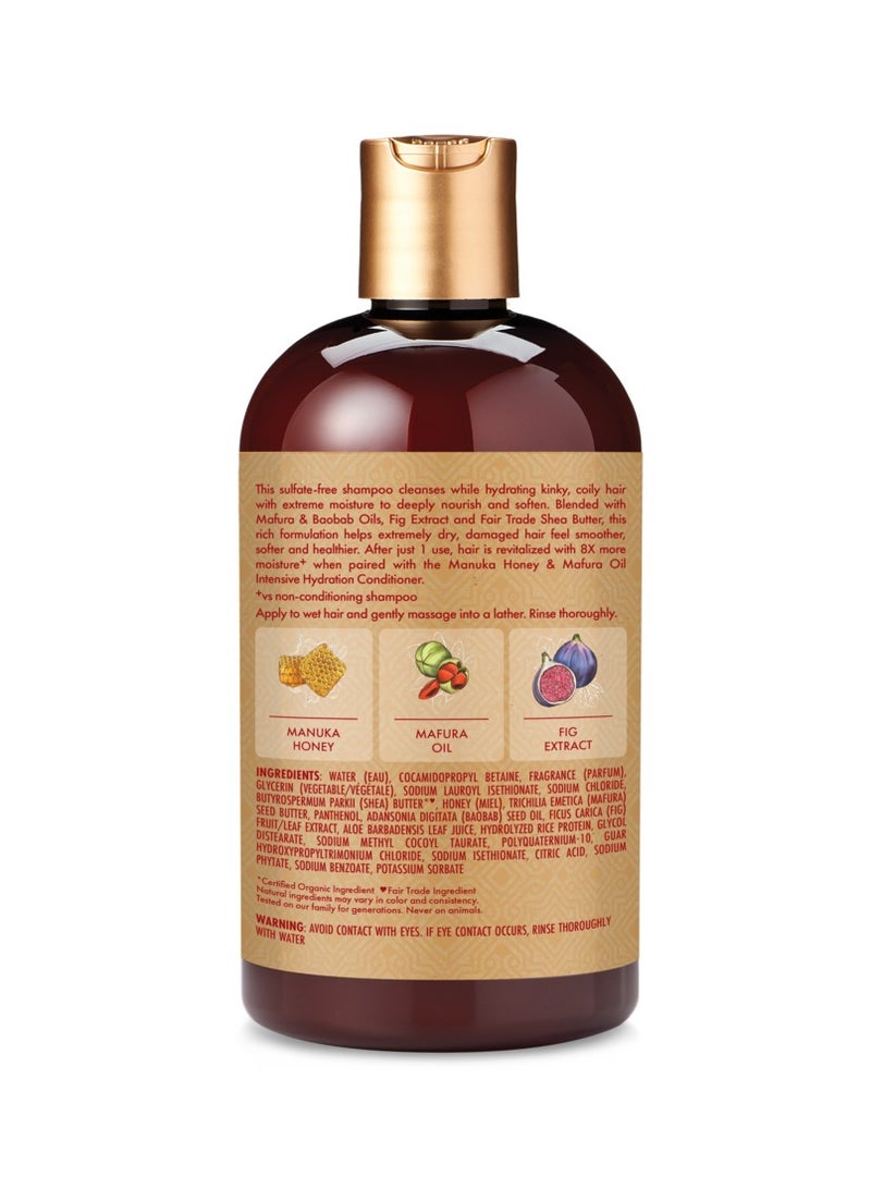 SheaMoisture Intensive Hydration Shampoo Manuka Honey And Mafura Oil 384ml - Image 2